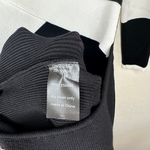 Anthropologie Le Superbe Fall in Ribbed Striped Knit Sweater Midi Dress Medium - Picture 14 of 15